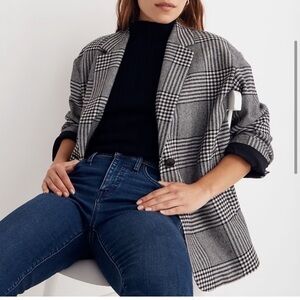 Madewell The Rosedale Blazer Plaid Oversized Style Size XXS runs big